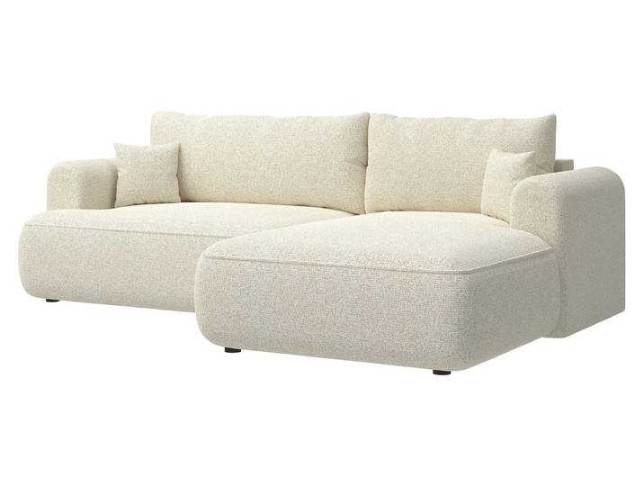 Selsey Ovo - Canapé d'angle en L avec fonction sommeil\, beige clair\, côté droit
