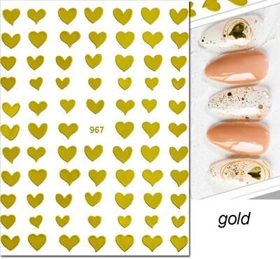 Uplift Picks 3D Nail Art Stickers Love Heart Star Cloud French Tip Nail Decals 19
