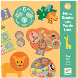 Djeco Tiere der Savanne (5 Spiele) (mult)