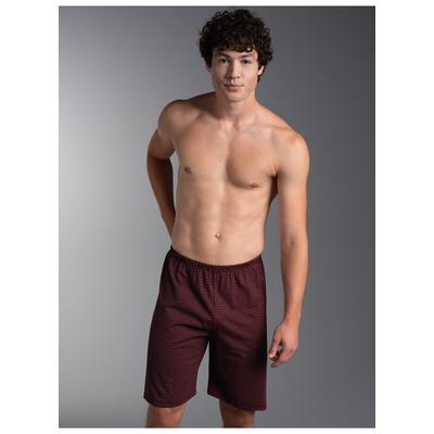 Bermudas TRIGEMA "TRIGEMA Bermuda mit Kettenmuster", Herren, Gr. M, Normalgrößen, schwarz, Single Jersey, 100% Baumwolle, Hosen Bermudas