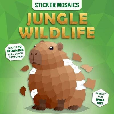 Paint by Sticker Book for Kids - Jungle Wildlife Safari Activity Sticker by Number Animal Mosaic Art Pages Ages 4-8, Taschenbuch von Crackboom! Books,