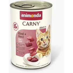 animonda Carny Adult 400g Dose Katzennassfutter 6 x 400 Gramm Rind + Herz