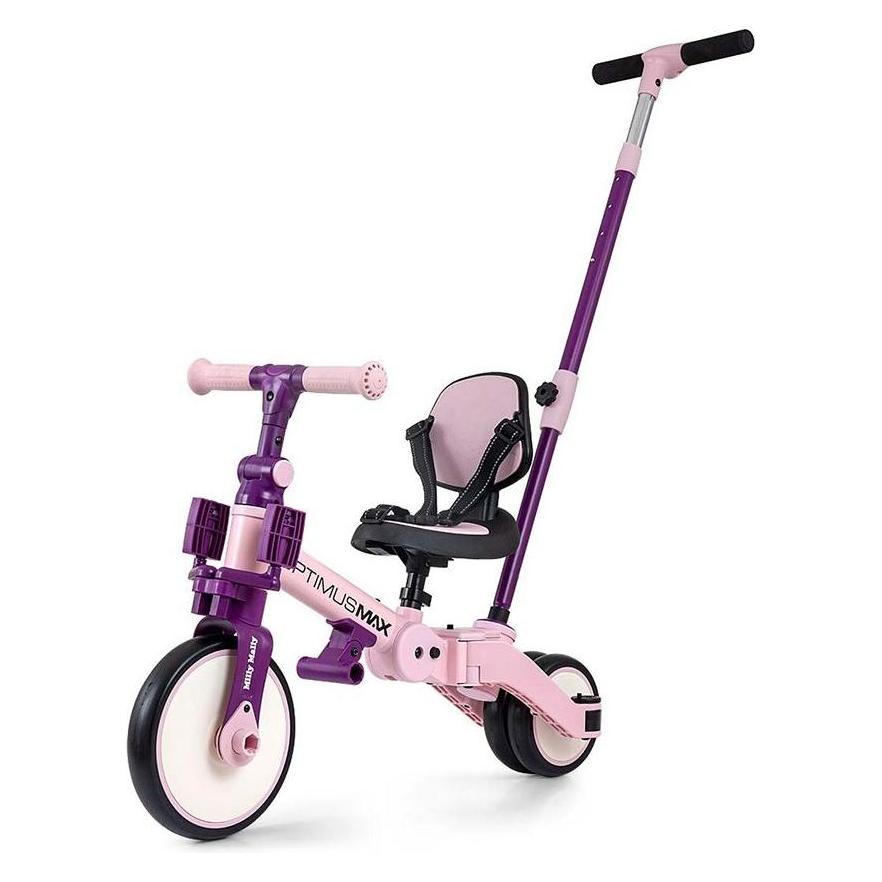 Mally Milly Optimus Max 5in1 Dreirad mit Führungsschiene rosa (6267)