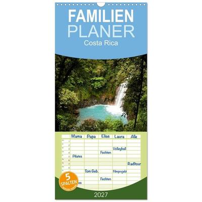Familienplaner 2027 - Costa Rica mit 5 Spalten (Wandkalender, 21 x 45 cm) CALVENDO
