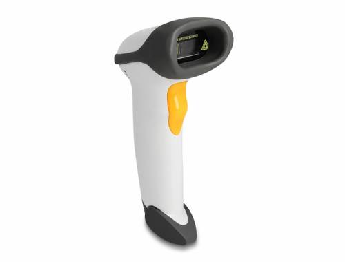 Delock 90565 1D Barcode-Scanner Kabelgebunden 1D Laser Schwarz, Grau Hand-Scanner