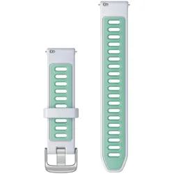 Garmin Accy,Replacement Band, Forerunner 265S, Baltas (18 mm, Silicone), Uhrenarmband, Grün, Mehrfarbig, Weiss
