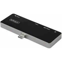 StarTech DKT30ICHPD (USB-C, 5 Ports), Dockingstation + USB Hub, Schwarz, Grau