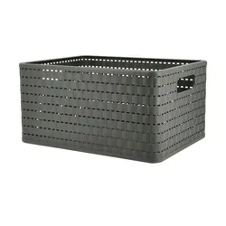 Rotho Aufbewahrungsbox  COUNTRY , grau , Kunststoff , Maße (cm): B: 27,8 H: 19,1