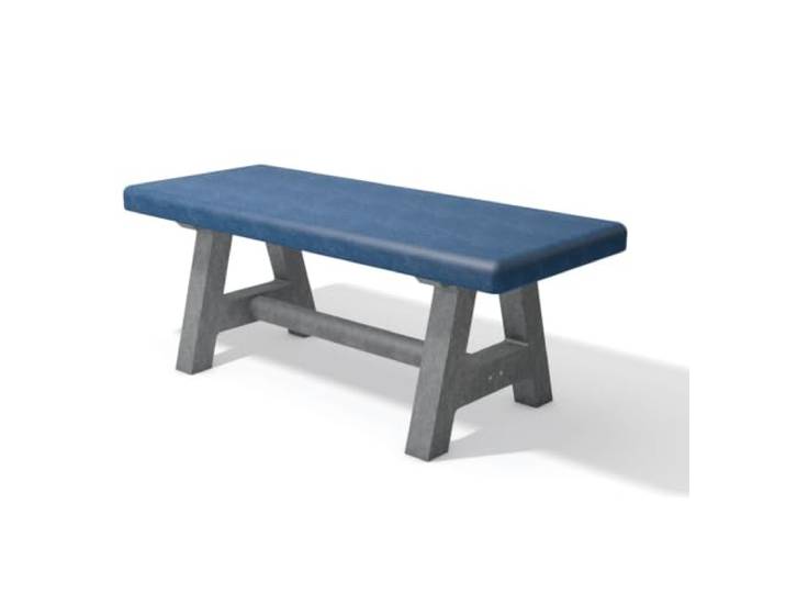 hanit® Kindersitzgruppe Canetti Kindertisch Grau-Blau aus 100% recyceltem Kunststoff wetterfeste Sitzgruppe für KiTas