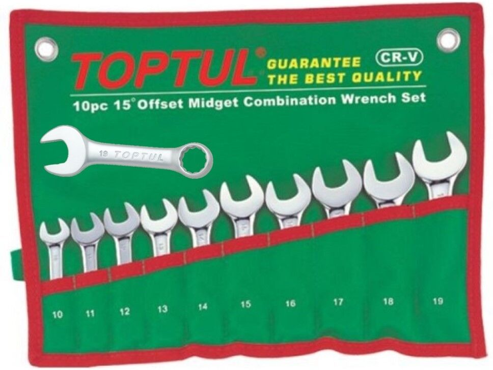 TOPTUL GAAA1002 Spanner Set, ring / open ended