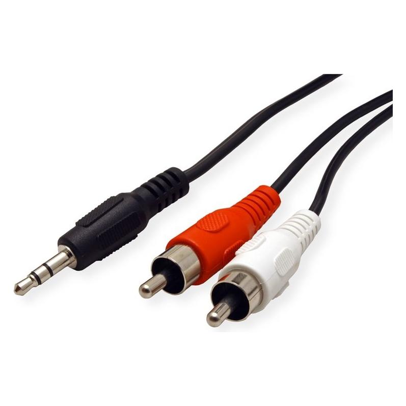 Roline Stereo-Klinke - Stereo-Cinch (10 m, AUX Kabel, Cinch Kabel) (11.09.4349)