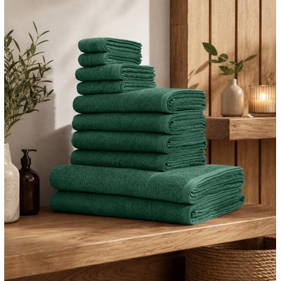 OTTO home "Inga, 3 Qualitäten, Duschtücher, Handtücher, Gästetücher, Seiftücher" 10 Walkfrottier Handtücher mit feiner Bordüre, 100% Baumwolle