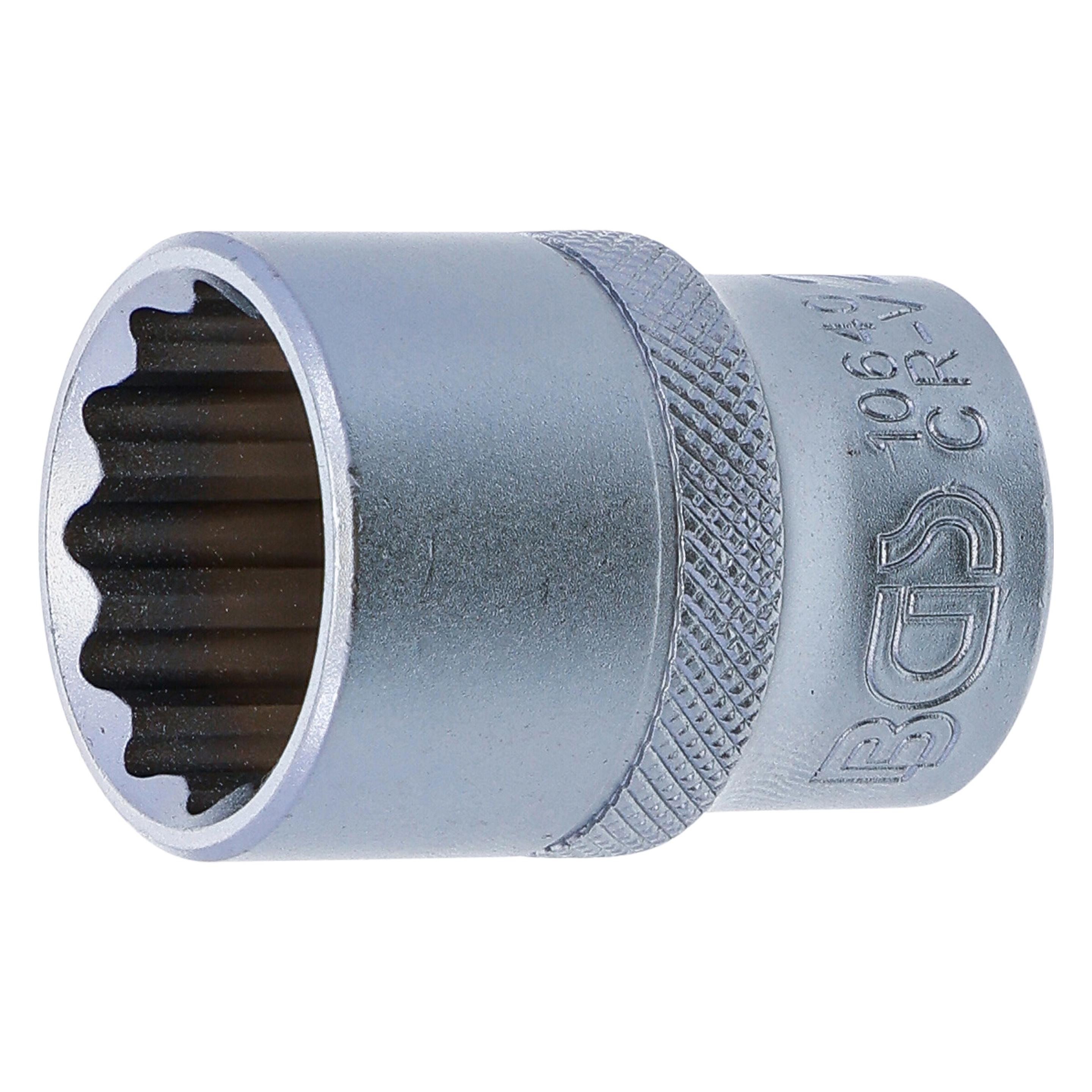 BGS Steckschlüssel-Einsatz Zwölfkant Antrieb Innenvierkant 12,5 mm (1/2") SW 20 mm (20 mm) (10640)