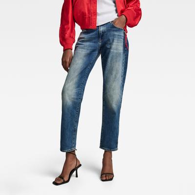 Boyfriend-Jeans G-STAR "Kate Boyfriend", Damen, Gr. 26, Länge 34, blau (vintage azure), Denim/Jeans, Obermaterial: 99% Baumwolle, 1% Elasthan, straight fit normal, Jeans, mit authentischen Used Effekten, Topseller