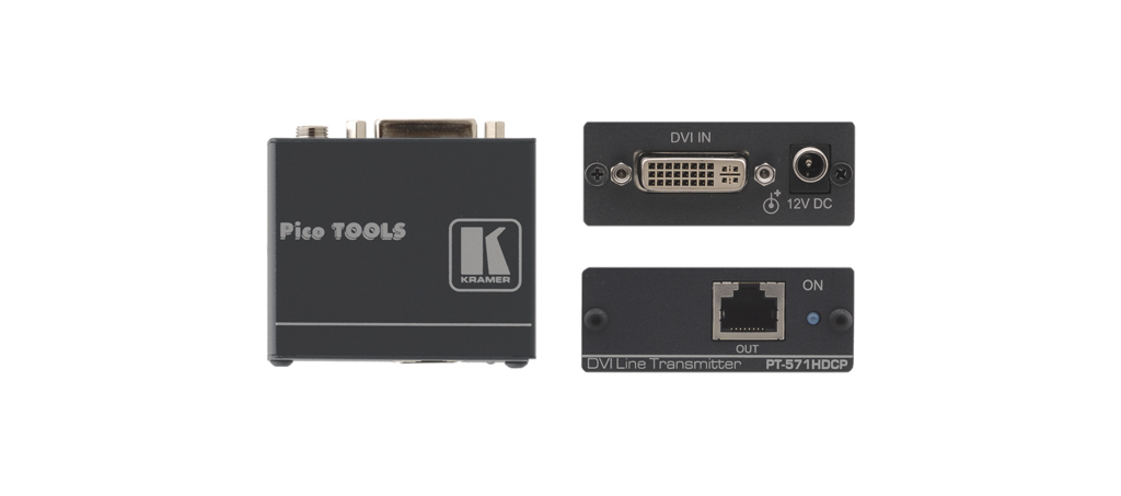 Kramer Electronics PT-571HDCP, 1600 x 1200 Pixel, AV-Sender, Schwarz
