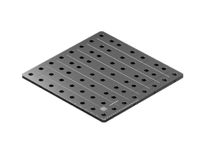 Fein Schweißplatte VersaMAG WELDING PLATE 16 L (Mobiler Schweißtisch (Ø 16 mm), Schnelle Ausrichtung: Feinskalierung in mm/Inch und 50-mm-Raster, Zubehörhandling: Angesenkte Bohrungen und Kanten)