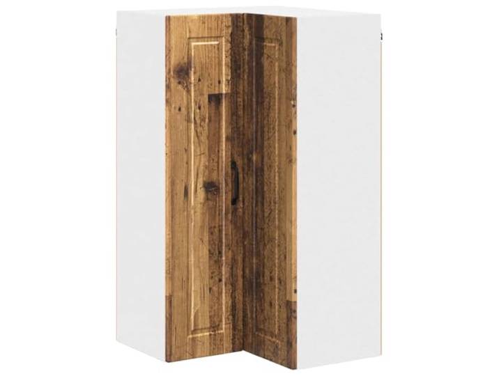 KGHFDVB Wand-Eckschrank 57 x 57 x 100 cm Porto Altholz Holzwerkstoff Holzwerkstoff in Altholz-Optik, 3 Regalböden und 2 Türen, für Küche und Vorratshaltung, Wandmontage hält die Arbeitsfläche