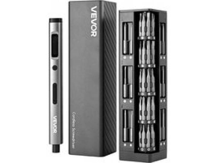 VEVOR Kit de Tournevis de Précision avec 52 Embouts Magnétiques, Mini Tournevis Électronique avec Coffret Magnétique, Embouts en Acier S2, Éclairage LED, pour Réparation d'Appareils Électroniques