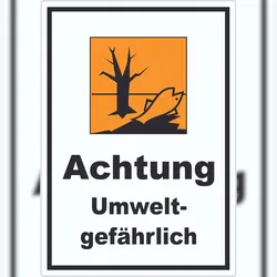 HB-Druck Aufkleber Gefahrensymbol Umweltgefährlich A4 (210x297mm)