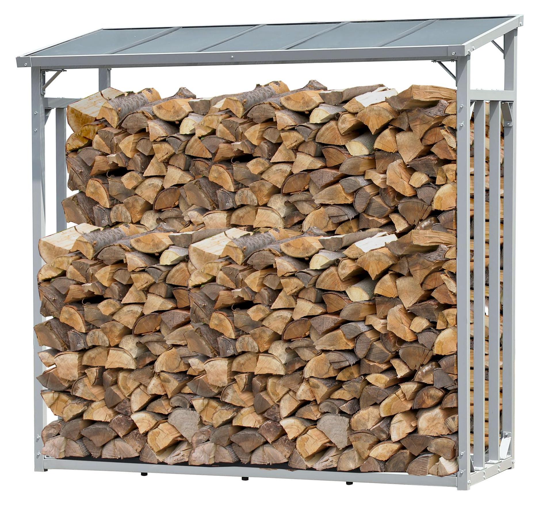 Holzverbundplatten - Aluminium - 2 Stück, XXL, 185x70x185 cm - Volumen: 4,6 m³ - Pulverbeschichtet, Grau - Für den Außenbereich