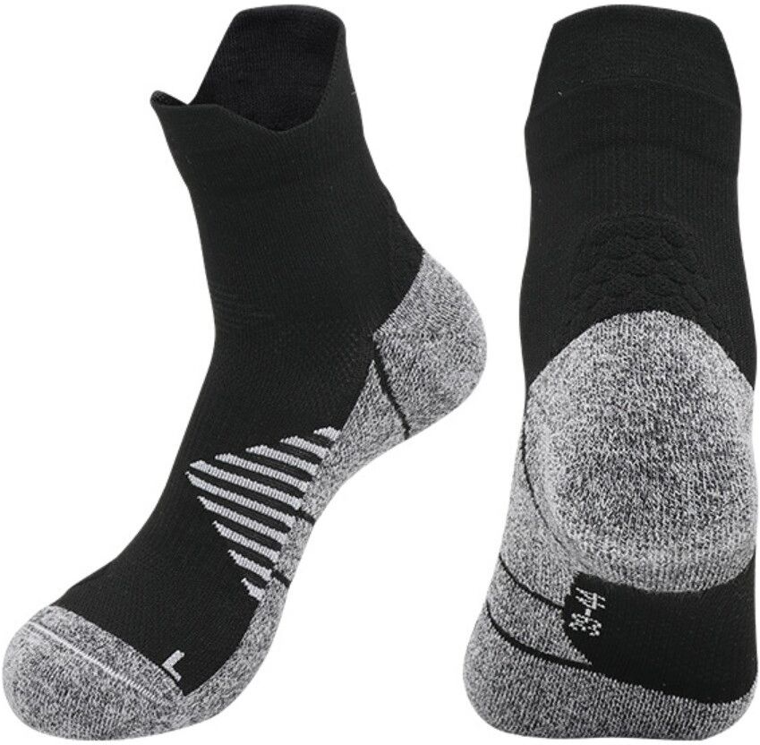 INF Chaussettes mi-mollet de course (39-44) - Séchage rapide, respirantes, renfort d'orteil, talon antidérapant et amorti