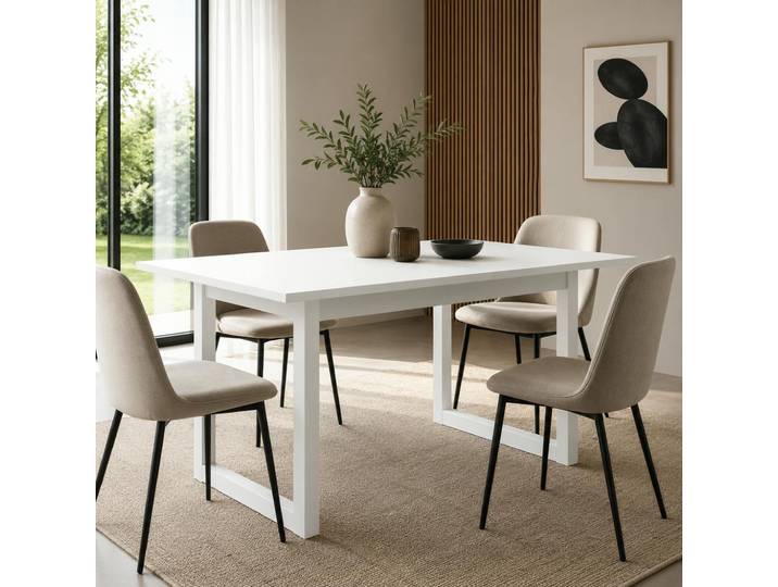 Table extensible 6/8 places ALVA - Blanc