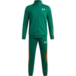 UNDER ARMOUR Knit Trainingsanzug Jungen 312 - campus ivy/outrageous orange/white L (149-160 cm)
