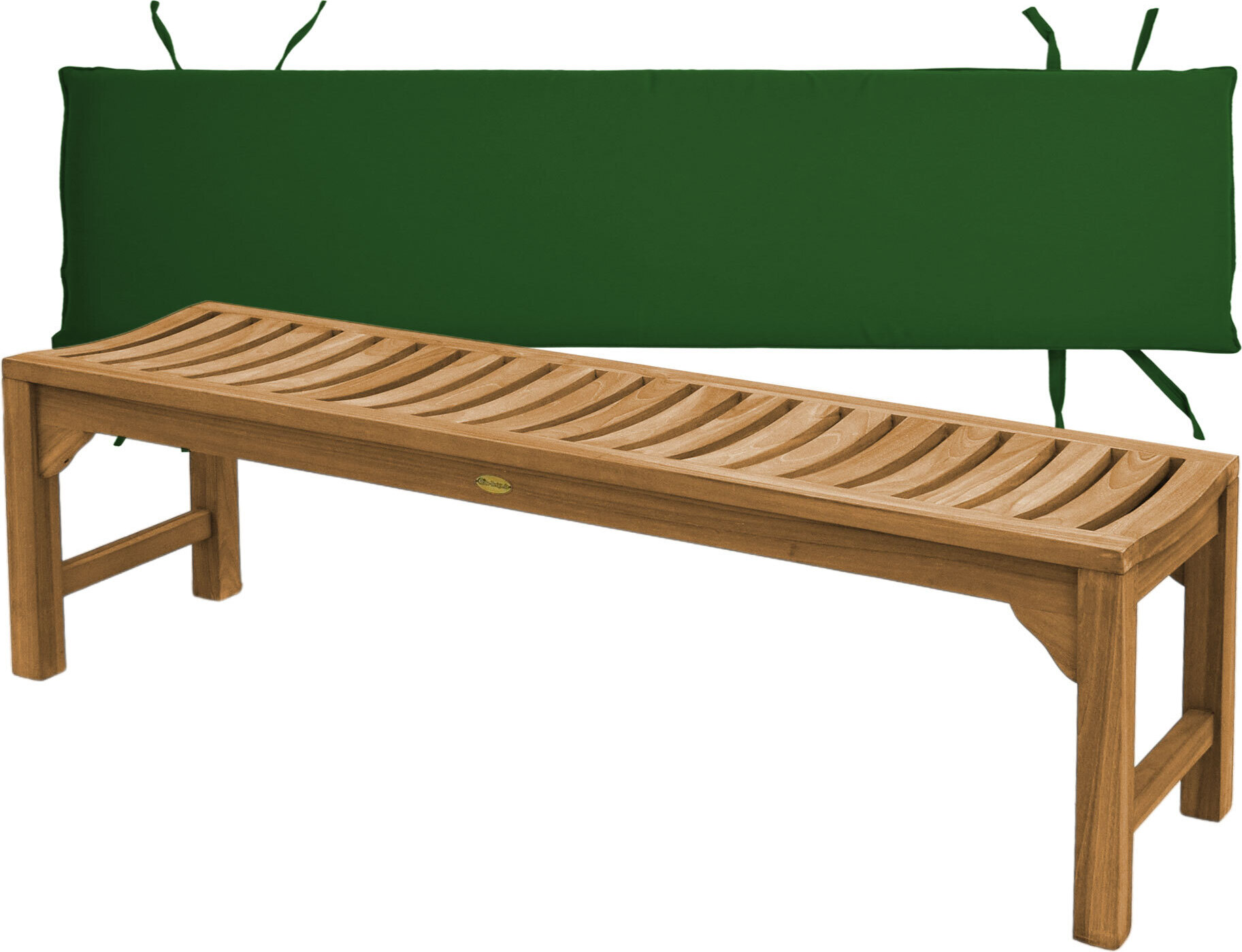 Gartenbank Ferrara Teak Massivholz 150 cm Grün