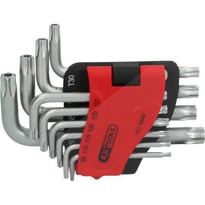 Ks Tools Torx-Winkelstiftschlüssel mit Bohrung, kurz, 10-tlg, TB8-TB50 [Hersteller-Nr. 151.4840]