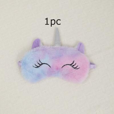 Smart Shopping Spot Cartoon Unicorn Anime Sleeping Mask Cute Blindfold For Kids, Travel Sleep Eye Band, Perfect Gift For Rest & Relaxation purple