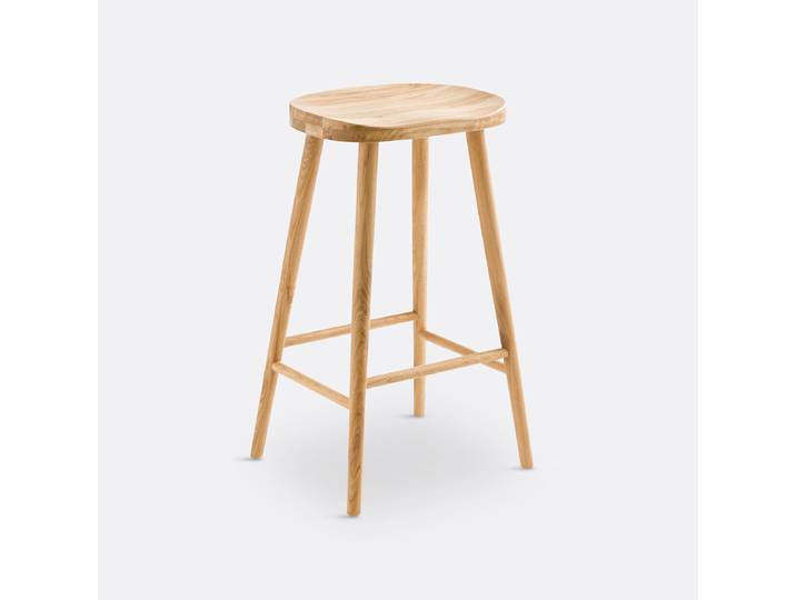 LA REDOUTE Tabouret de bar chêne massif H68, Dragy Beige Chêne