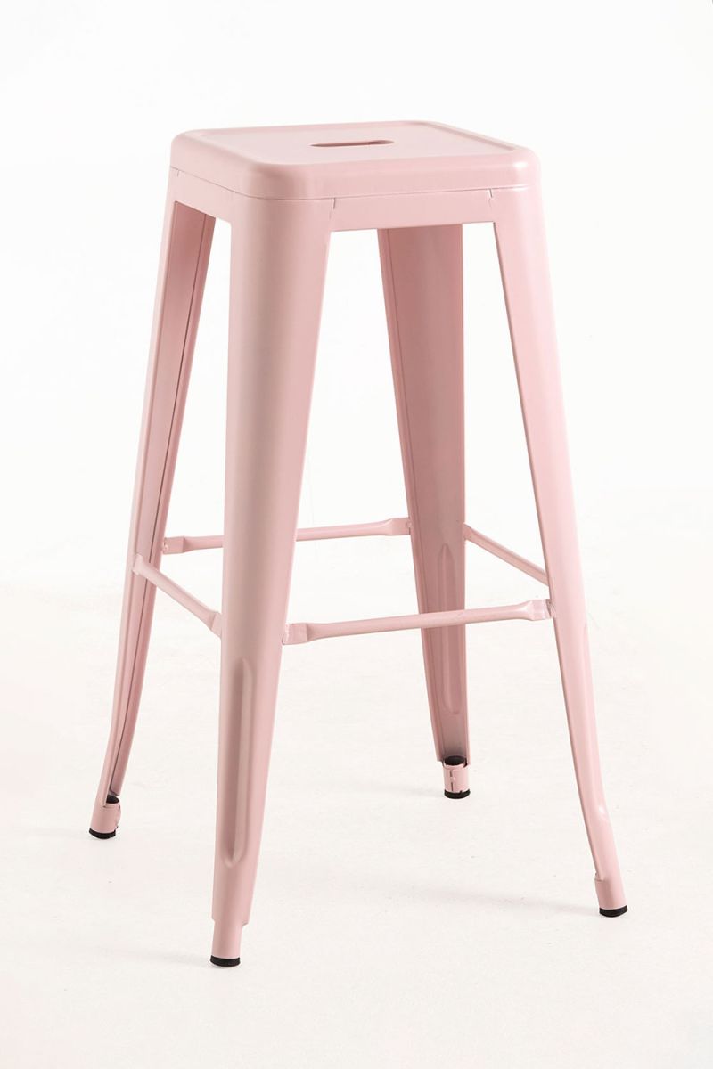 RegalosMiguel Pack 6 Taburetes Torix Altos 76 cm - Rosa Algodón de Azúcar