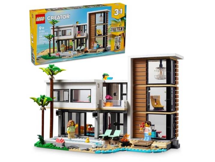 Lego Creator 3 in 1-31153 Modernes Haus (939 Teile) Schulanfang Geschenk für Schüler, Bauspielzeug, Mädchen & Jungen, ab 9 Jahren, 3 Bauoptionen, 939 Teile, 2 Minifiguren,