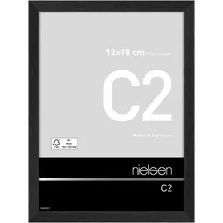 Nielsen Bilderrahmen C2 Aluminium 13 x 18 / Struktur Schwarz matt