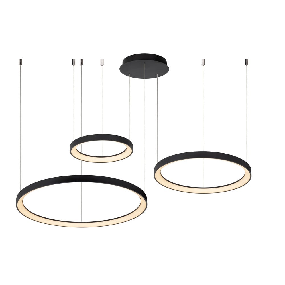 Lucide Vidal LED hanglamp - Zwart - Ø 78 cm - Dimbare Warm Witte Verlichting