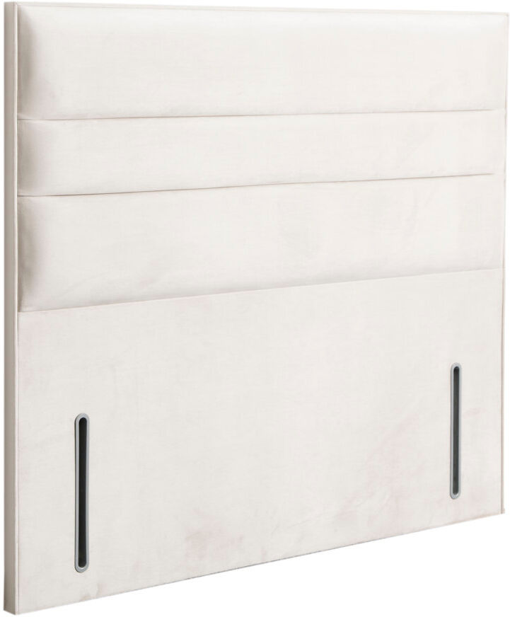 Brayden Studio Naples Floor Standing Headboard Cream/Velvet Single (3')