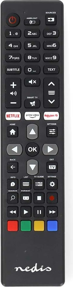Nedis TVRC45PHBK Draadloze Infrarood Afstandsbediening met Knoppen, Zwart
