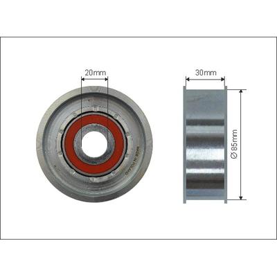 CAFFARO Umlenk-/Führungsrolle, Keilrippenriemen 500100 für Chrysler