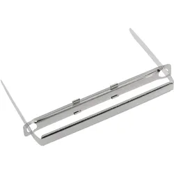 100 Heftverschlüsse, mit kleiner Schieberdeckleiste, 100 Stück, Stahl, silber