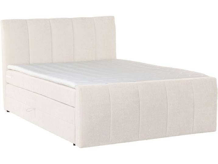 Boxspringbett CAPRI cremeweiss 160x200cm halbfest