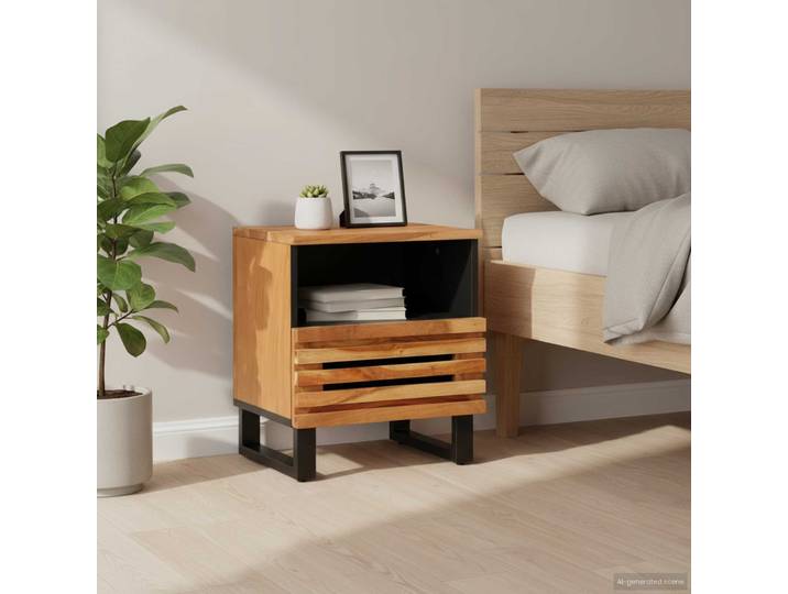 vidaXL Nachttisch 40x34x46 cm Massivholz Akazie
