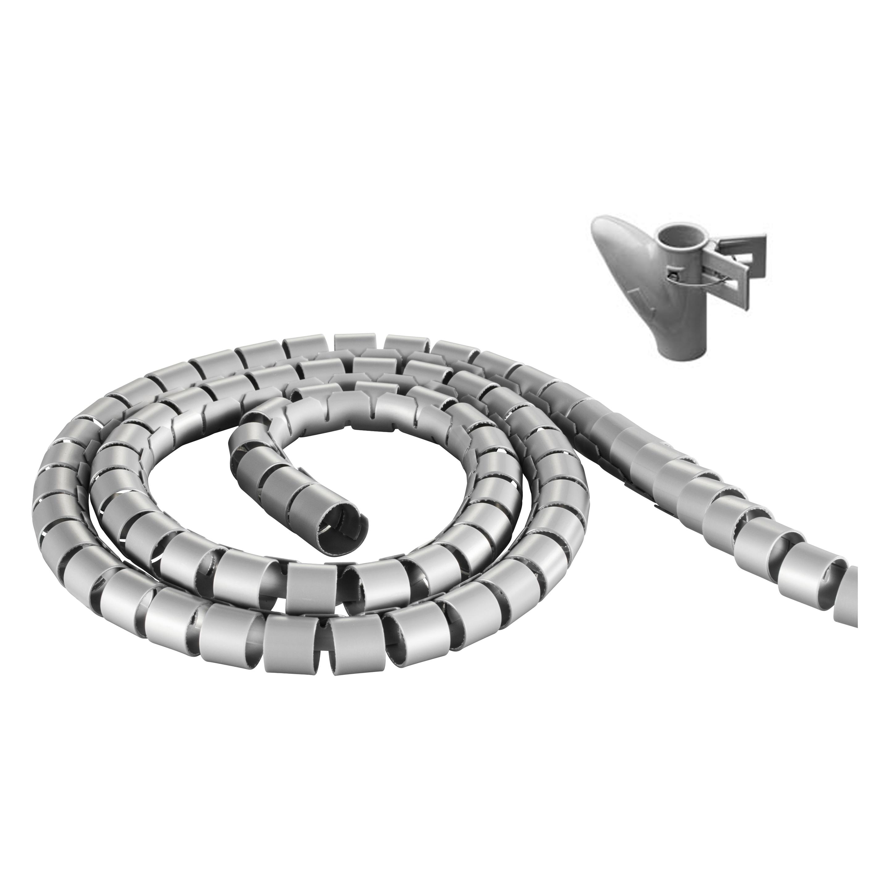 Deltaco nylon wire tube 25mm diameter tool included 2.5m silver (Kabelschlauch, 250 cm) (LDR01)