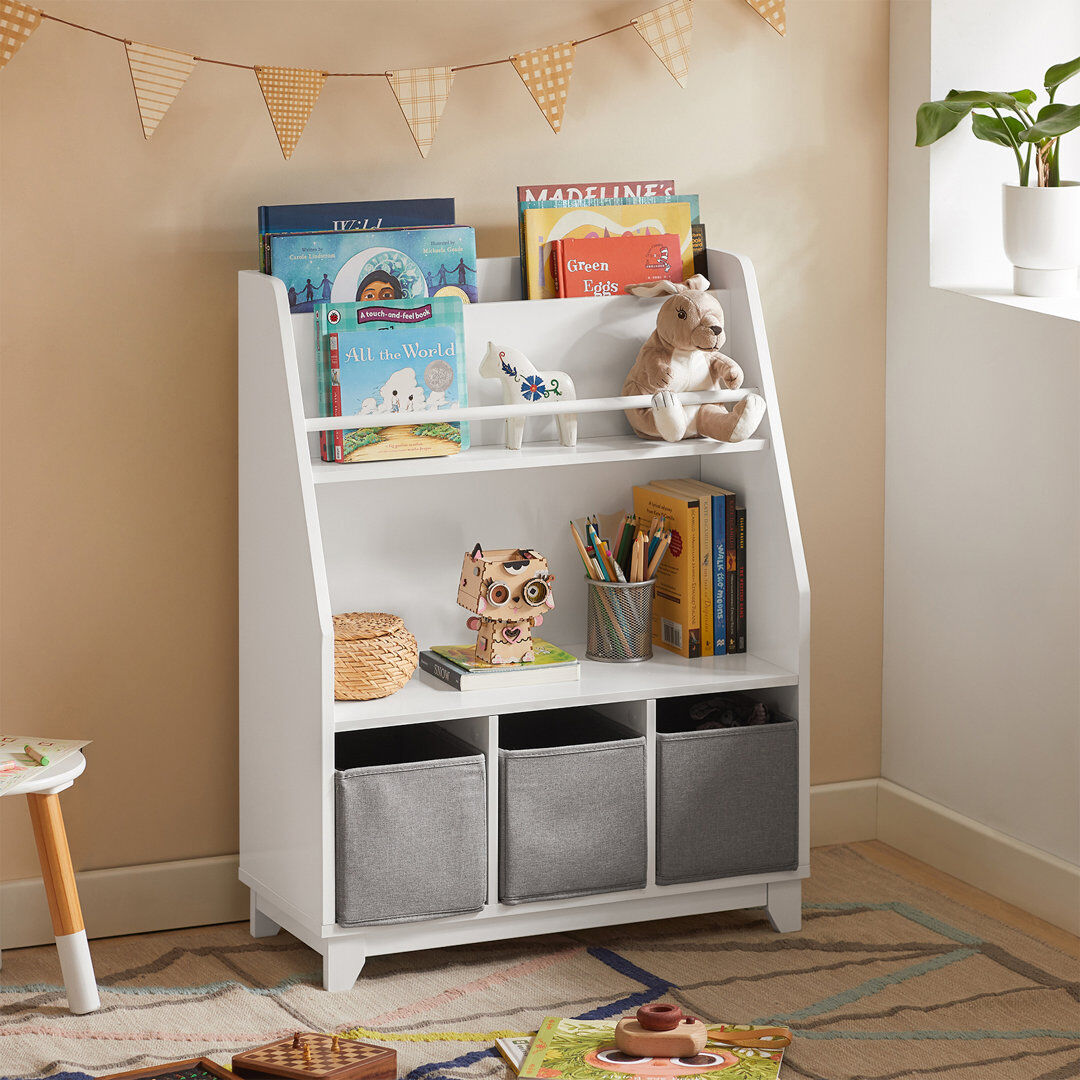 Isabelle & Max Flory 63cm W Toy Storage White/Grey 80cm H X 63cm W X 28cm D