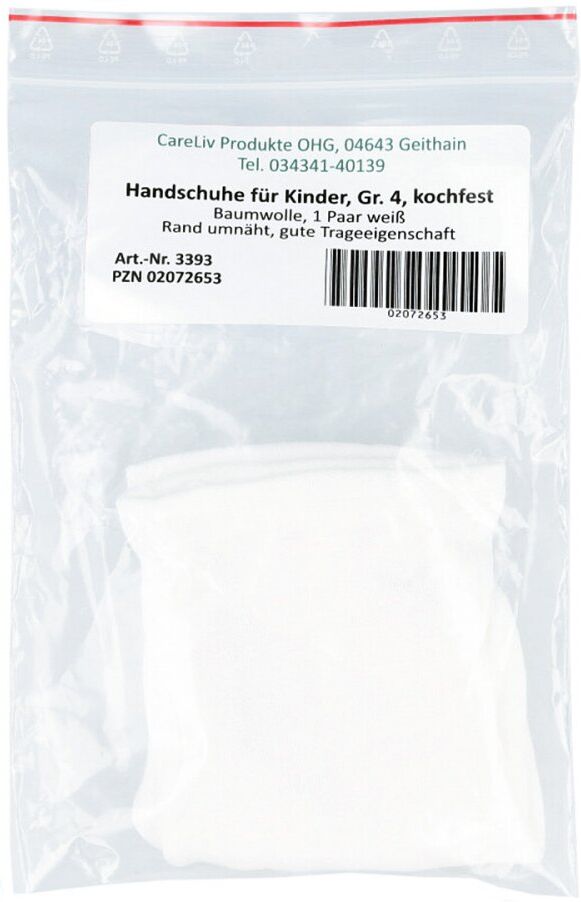 Handschuhe Baumwolle Größe 4 für Kinder