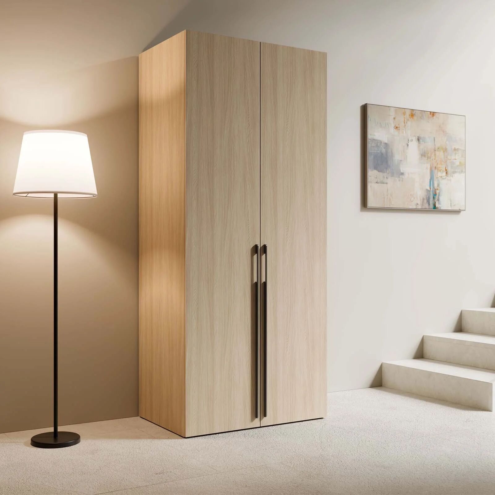 garneroarredamenti Armadio 90x207h 2 ante battenti rovere Palermo