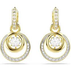 Swarovski  Hyperbola Drop-Ohrhänger Rundschliff, Weiß, Goldlegierungsschicht