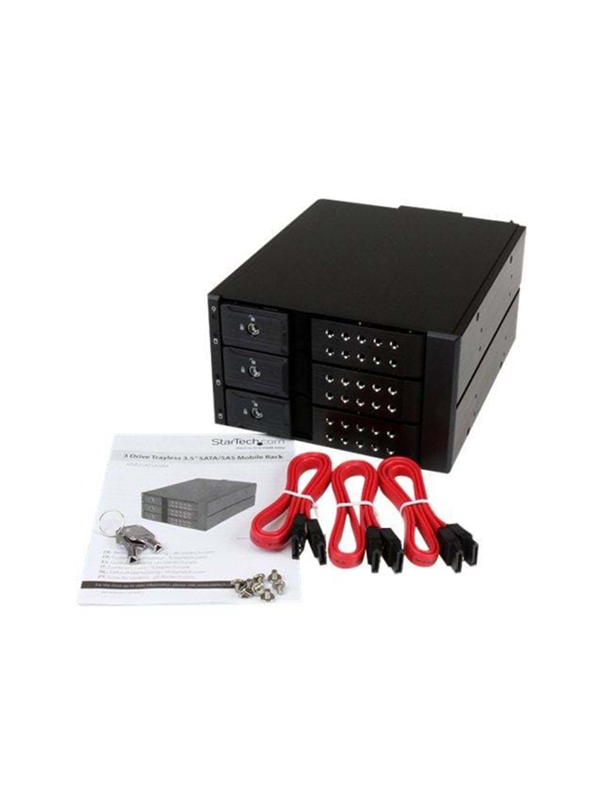 StarTech.com 3 Bay Trayless Hot Swap 3.5" SATA Festplatten-Füllplatte Mobile Rack Backplane