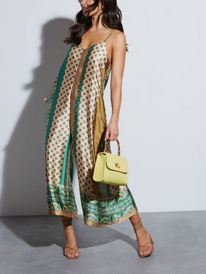 Milan Kiss Jumpsuit in Bunt/ Grün - XL