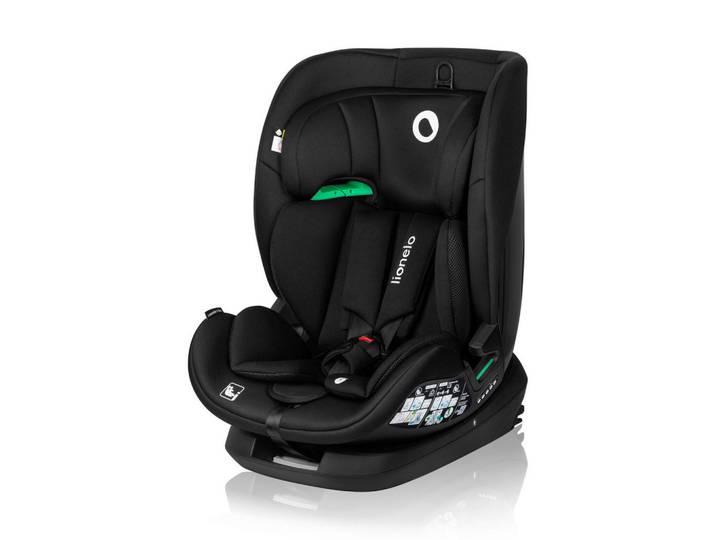 Lionelo Kinderautositz Lavender i-Size, Schwarz, Kunststoff, 43.5 cm, ECE R 129 i-Size, Isofix-Befestigung, 3-Punkt-Gurt, Baby on Tour, Kindersitze, Kindersitze I-Size 76-150cm