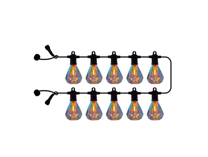 Sirius LED-Lichterkette Marcus, klar, Erweiterungs-Set. 10-fl. Marcus, weiß / opal, Kunststoff